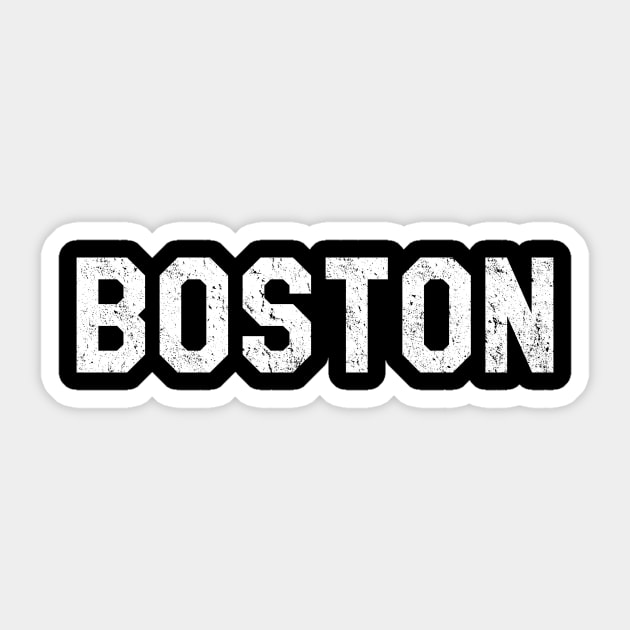 Boston Vintage Distressed Sticker by APSketches